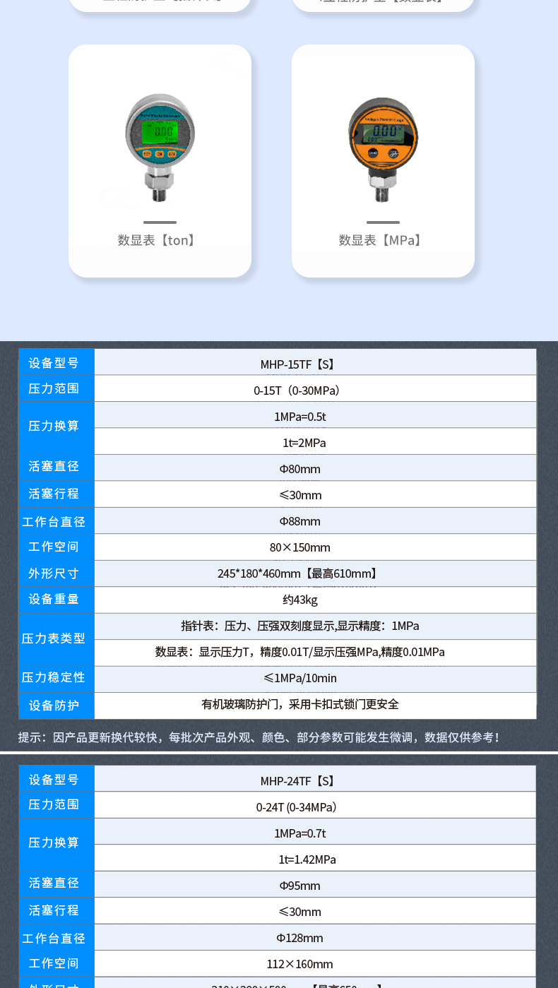 四立柱手动压片机MHP-T【S】系列(15-40T) 详情图 6